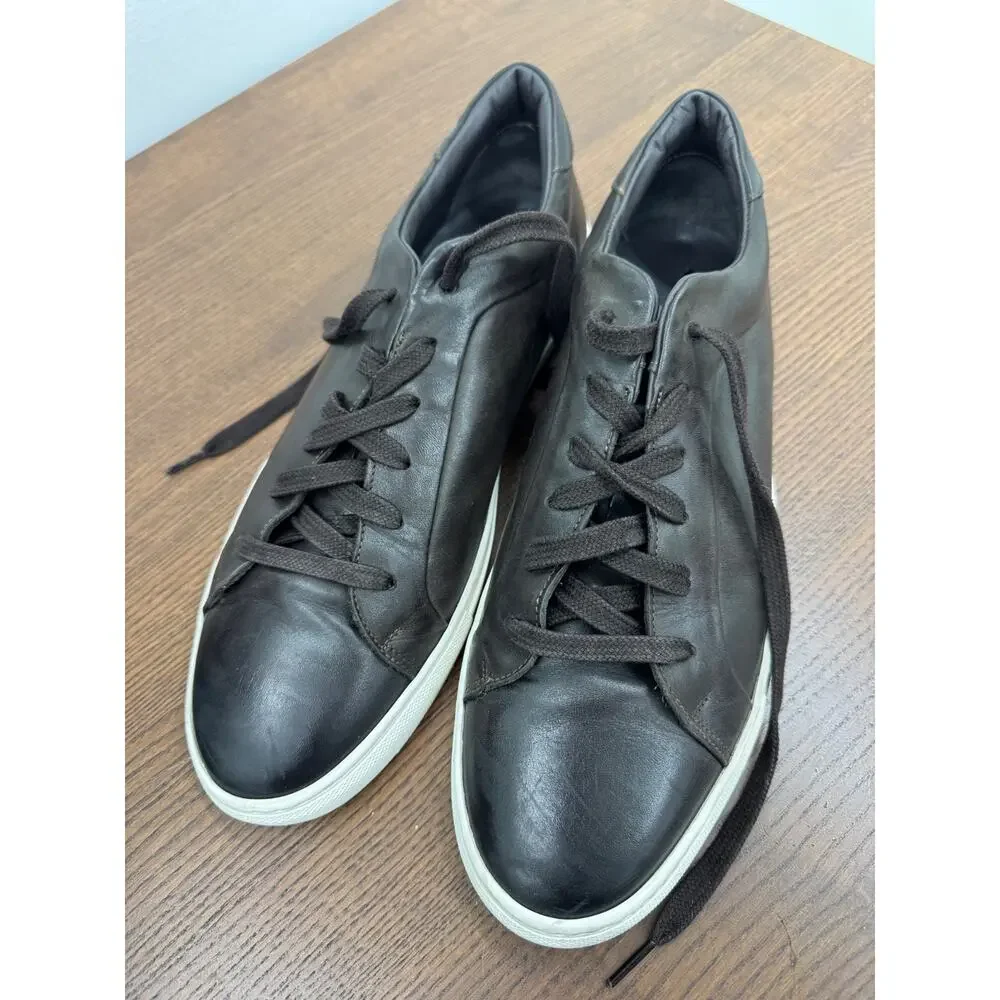 $395 - TO BOOT NEW YORK Pullman Leather Sneaker in Brown Size 11.5 (sh300thrifty